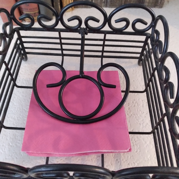SLAH black Iron Napkin Holder EUC - Picture 4 of 4